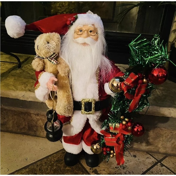 Santa Claus Lighted Decorative 18” Figurine Holiday Christmas Indoor Home Decor - Picture 2 of 11